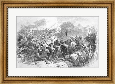 Framed Battle at Bull Run Print