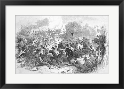 Framed Battle at Bull Run Print