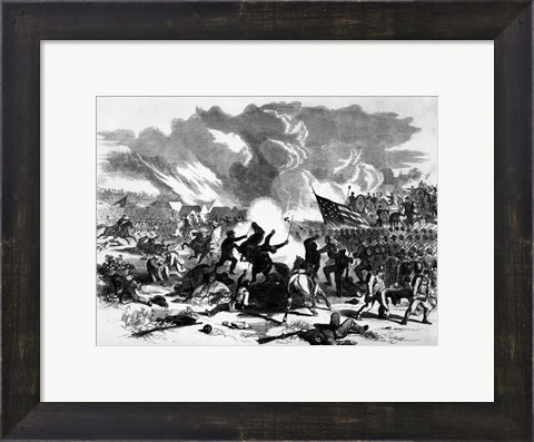 Framed Great Battle at Wilson&#39;s Creek Print