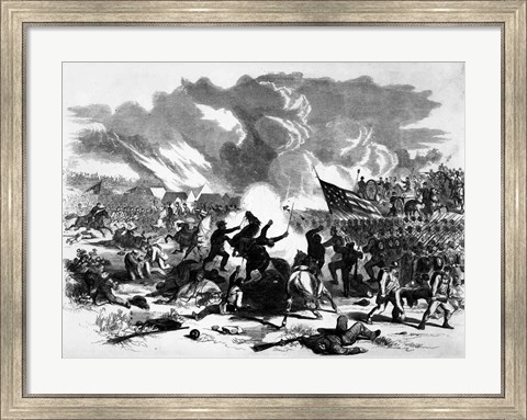 Framed Great Battle at Wilson&#39;s Creek Print