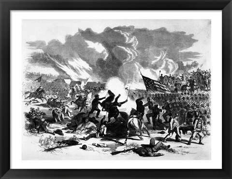 Framed Great Battle at Wilson&#39;s Creek Print