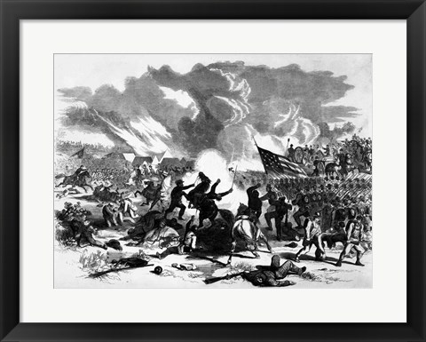 Framed Great Battle at Wilson&#39;s Creek Print