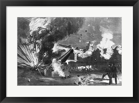 Framed Interior of Fort Sumter During the Bombardment, 12th April 1861 Print