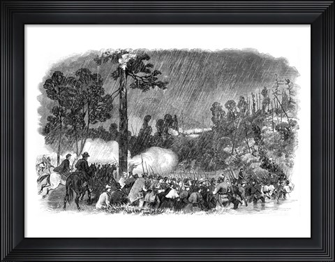 Framed Battle at Corrack&#39;s Ford, Between the Troops of General McClellan&#39;s Command Print