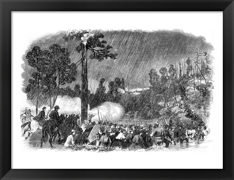 Framed Battle at Corrack&#39;s Ford, Between the Troops of General McClellan&#39;s Command Print