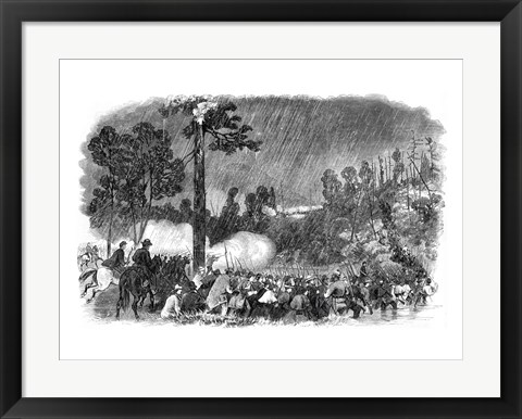 Framed Battle at Corrack&#39;s Ford, Between the Troops of General McClellan&#39;s Command Print