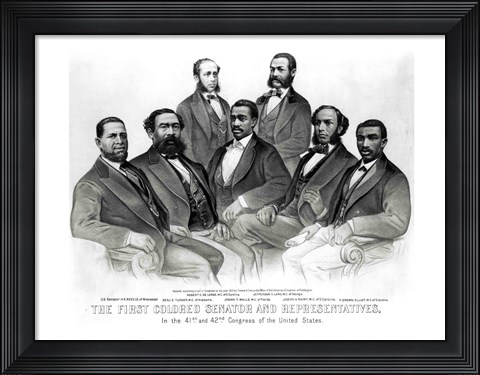 Framed First Colored Senator and Representatives Print