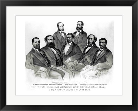 Framed First Colored Senator and Representatives Print