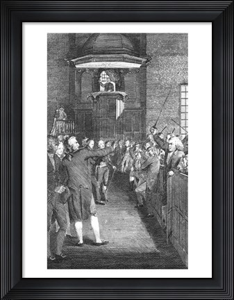 Framed Town Meeting, c.1770 Print