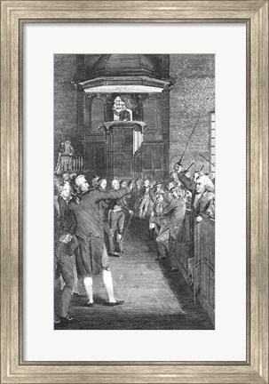 Framed Town Meeting, c.1770 Print