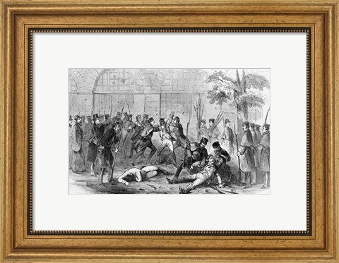 Framed Harper&#39;s Ferry Insurrection: Bringing the Prisoners Out of the Engine-House Print