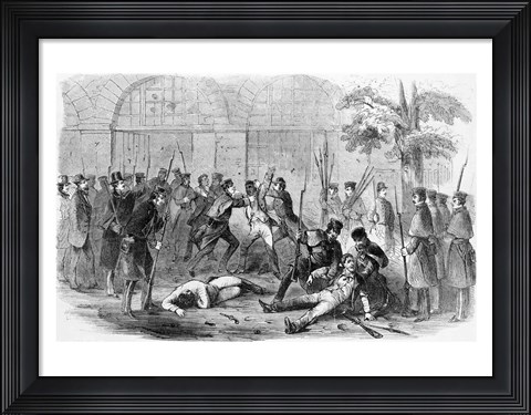 Framed Harper&#39;s Ferry Insurrection: Bringing the Prisoners Out of the Engine-House Print