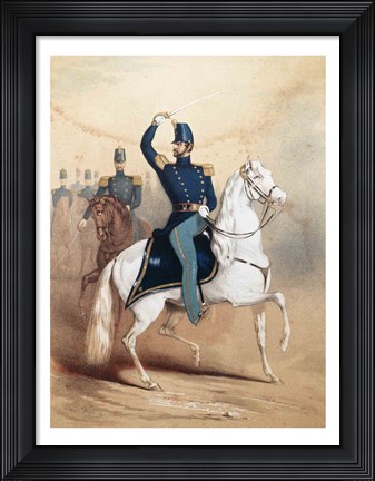 Framed Cover of a music song sheet for the Boston Light Dragoons Print