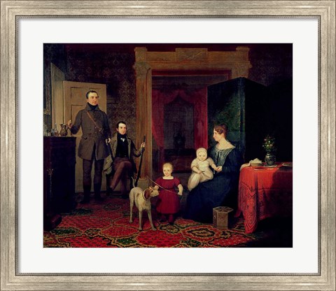 Framed Portrait of the Van Cortland Family, c.1830 Print