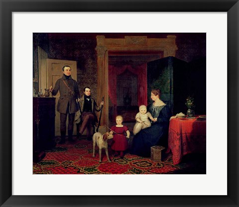 Framed Portrait of the Van Cortland Family, c.1830 Print