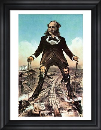 Framed W.H. Vanderbilt as a &#39;Colossus of Roads&#39; Print