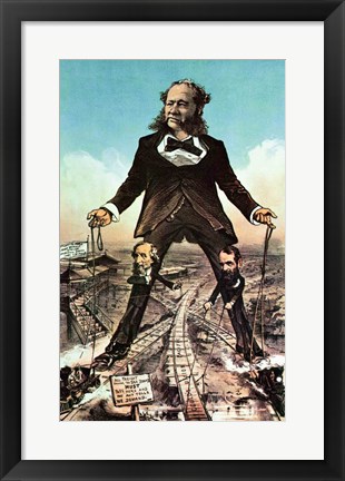 Framed W.H. Vanderbilt as a &#39;Colossus of Roads&#39; Print