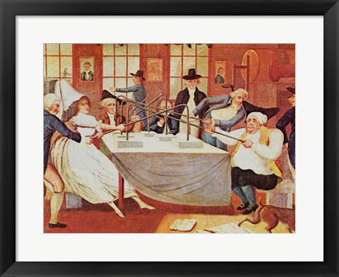 Framed Benjamin Franklin&#39;s Experiments With Electricity Print