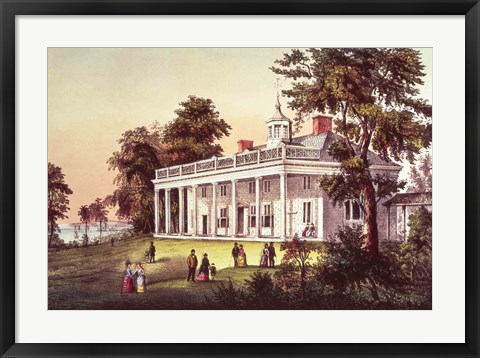 Framed Washington&#39;s Home, Mount Vernon, Virginia Print