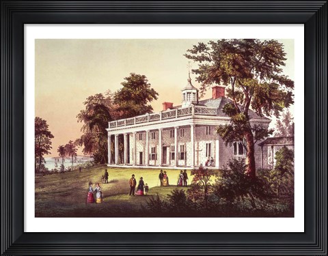 Framed Washington&#39;s Home, Mount Vernon, Virginia Print
