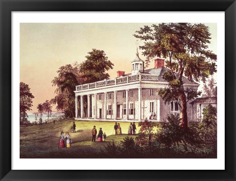 Framed Washington&#39;s Home, Mount Vernon, Virginia Print