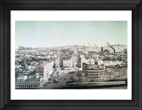 Framed View of Utica City, New York State Print