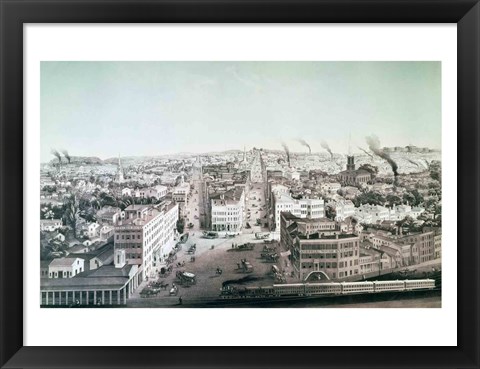 Framed View of Utica City, New York State Print