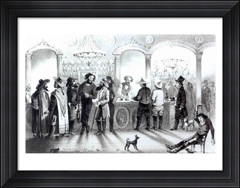 Framed Bar of a Gambling Saloon Print