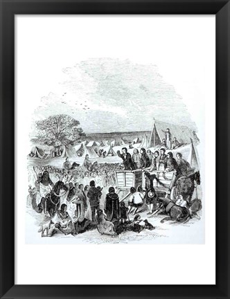 Framed Joseph Smith Preaching in the Wilderness Print