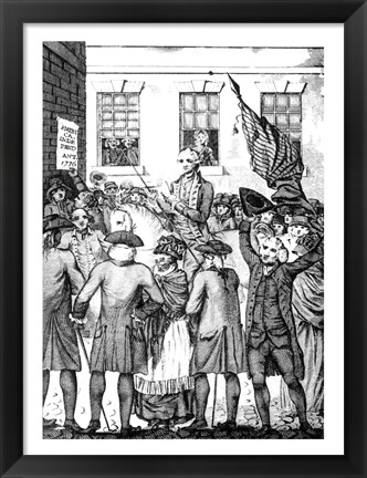 Framed Manner in which the American Colonists Declared Themselves Independent of the King, 1776 Print