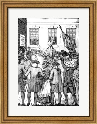 Framed Manner in which the American Colonists Declared Themselves Independent of the King, 1776 Print