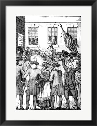 Framed Manner in which the American Colonists Declared Themselves Independent of the King, 1776 Print