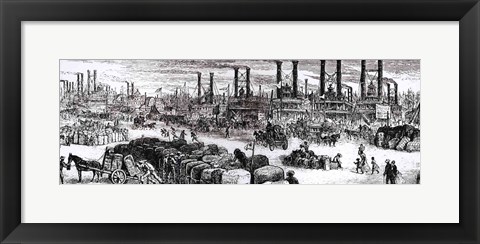 Framed Levee, New Orleans Print