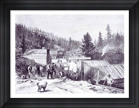 Framed Indian War Print