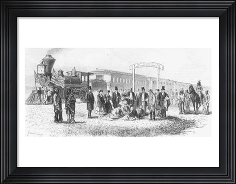Framed Station in the Prairie: The 100th Meridian Print