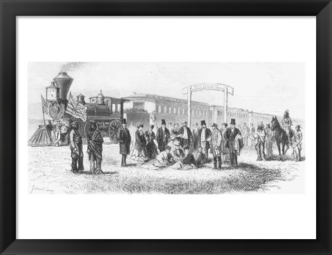 Framed Station in the Prairie: The 100th Meridian Print