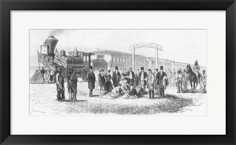 Framed Station in the Prairie: The 100th Meridian Print