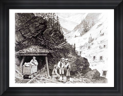 Framed Gold and Silver Mining, Colorado Print