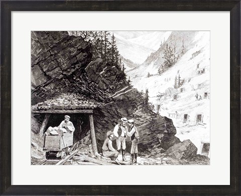 Framed Gold and Silver Mining, Colorado Print