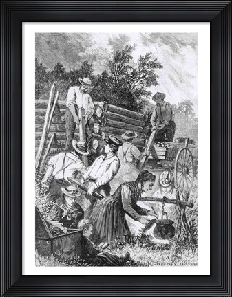 Framed Building the Log-Cabin Print