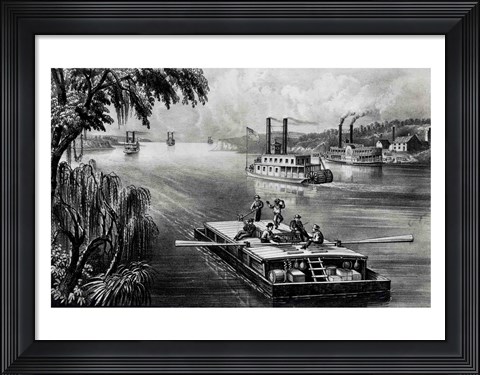Framed Bound Down the River Print