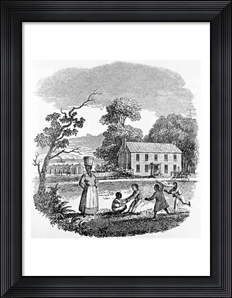 Framed Plantation Scene Print