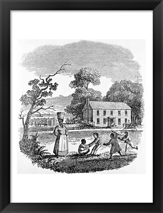 Framed Plantation Scene Print