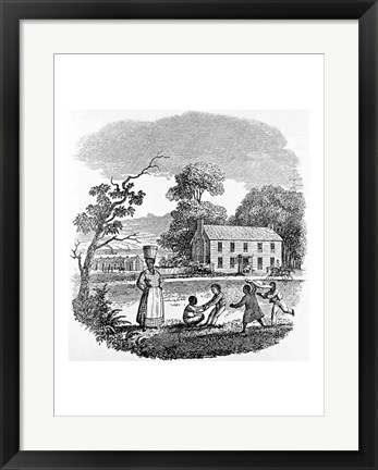 Framed Plantation Scene Print