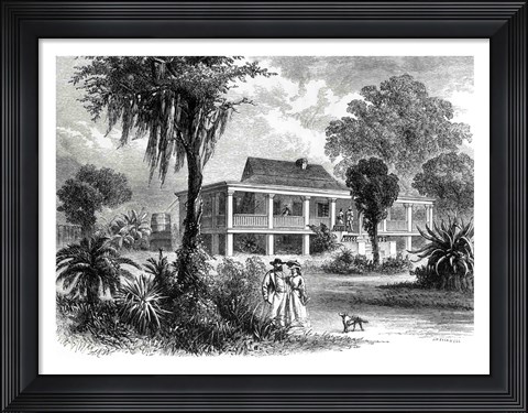 Framed Planter&#39;s House on the Mississippi Print
