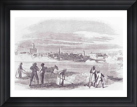 Framed City of Montgomery, Alabama Print