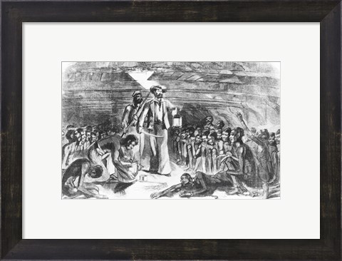 Framed Scene in the Hold of the Slave Ship Print