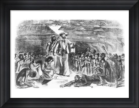 Framed Scene in the Hold of the Slave Ship Print