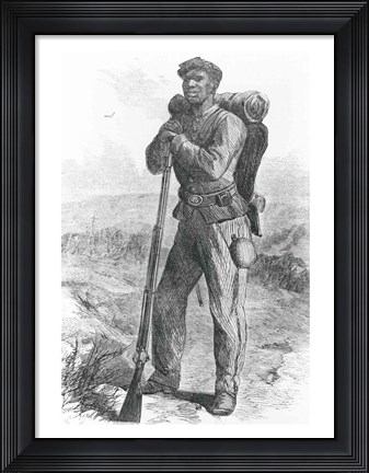 Framed Escaped Slave in the Union Army Print