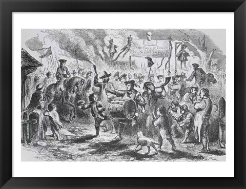 Framed Stamp Act Riots at Boston Print